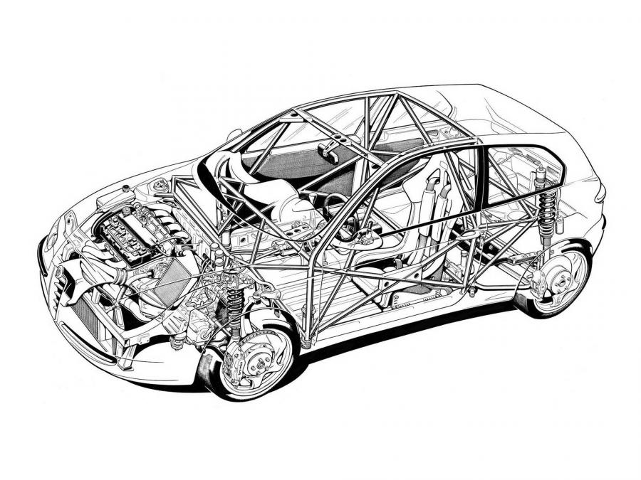 Схема Alfa Romeo 147 Super Produzione Concept (SE087) 2000 года  (фото 2 из 2)